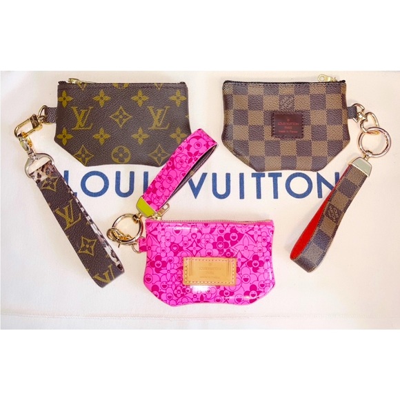 💘 Cosmic Blooming Pink pouch zipper wallet Handmade ♻️